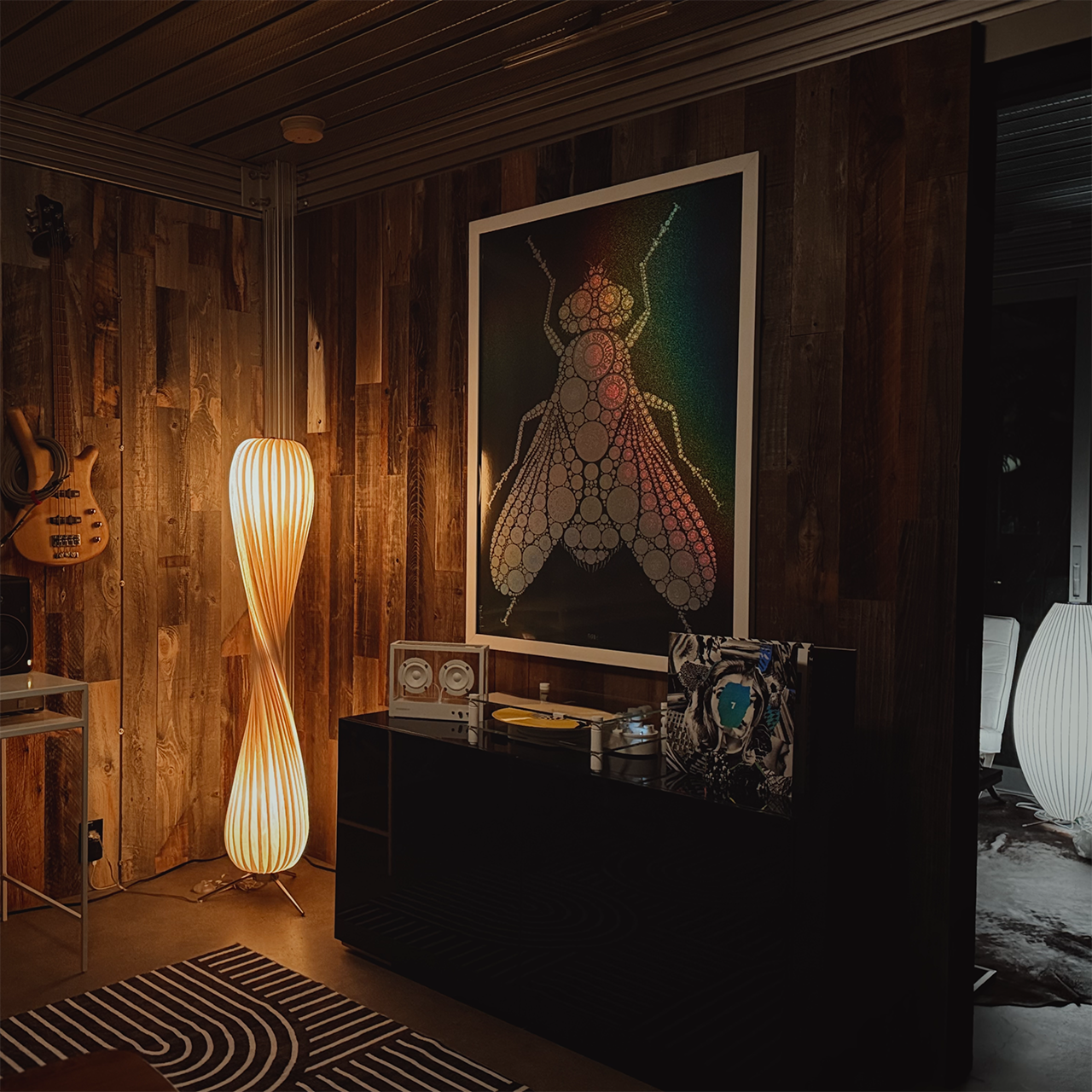 Home office interior in the desert house