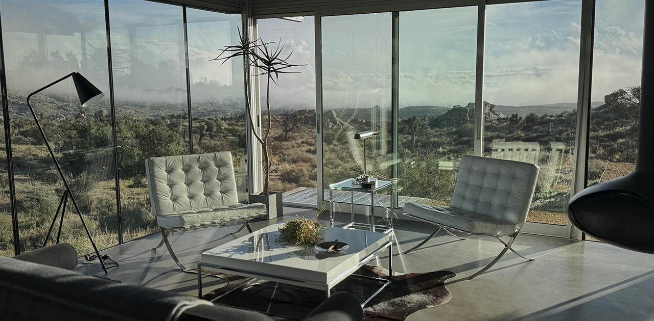 Wide desert view from the property